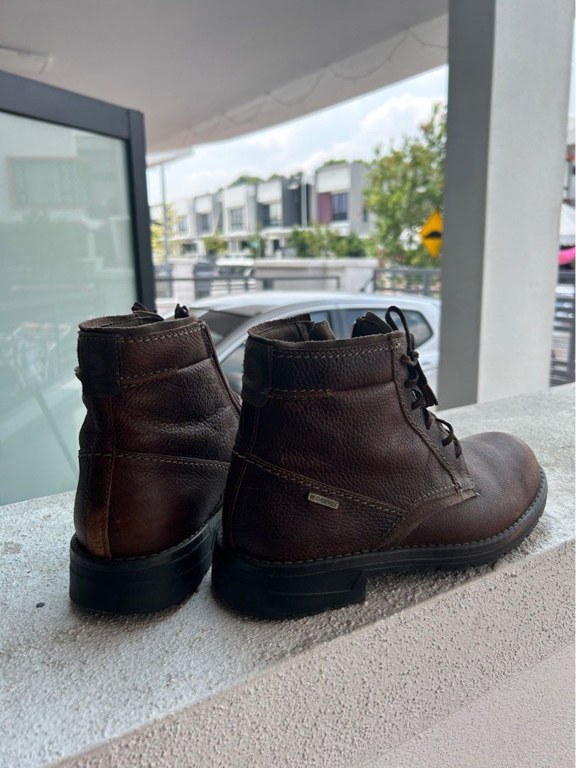 Clarks Boots Morris High I Tumbled Brown Weatherproof Men s