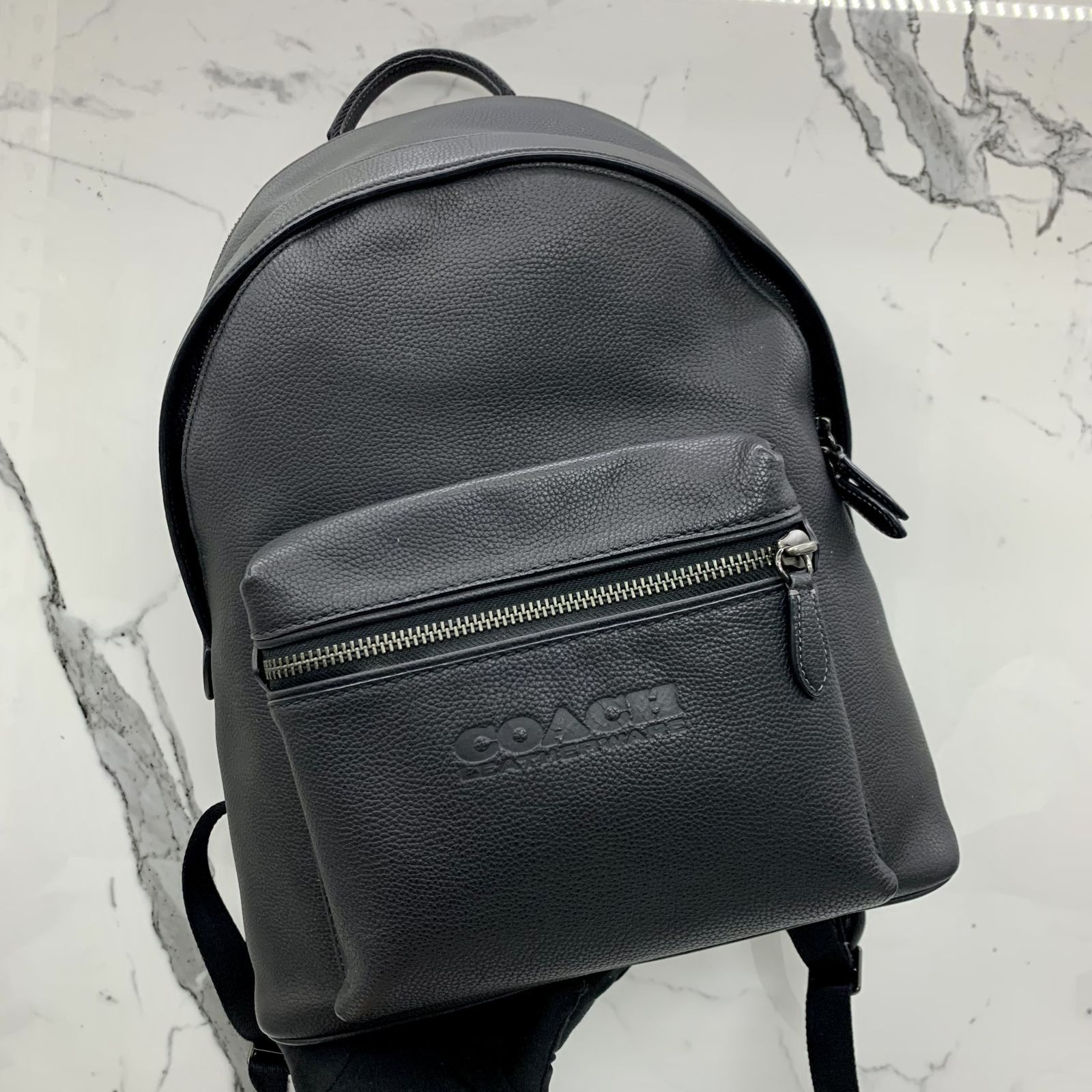 COACH C2286 BLACK LEATHER CHARTER BACKPACK 237036305 EK, Luxury 