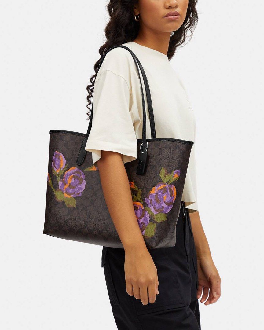 Coach rose tote clearance