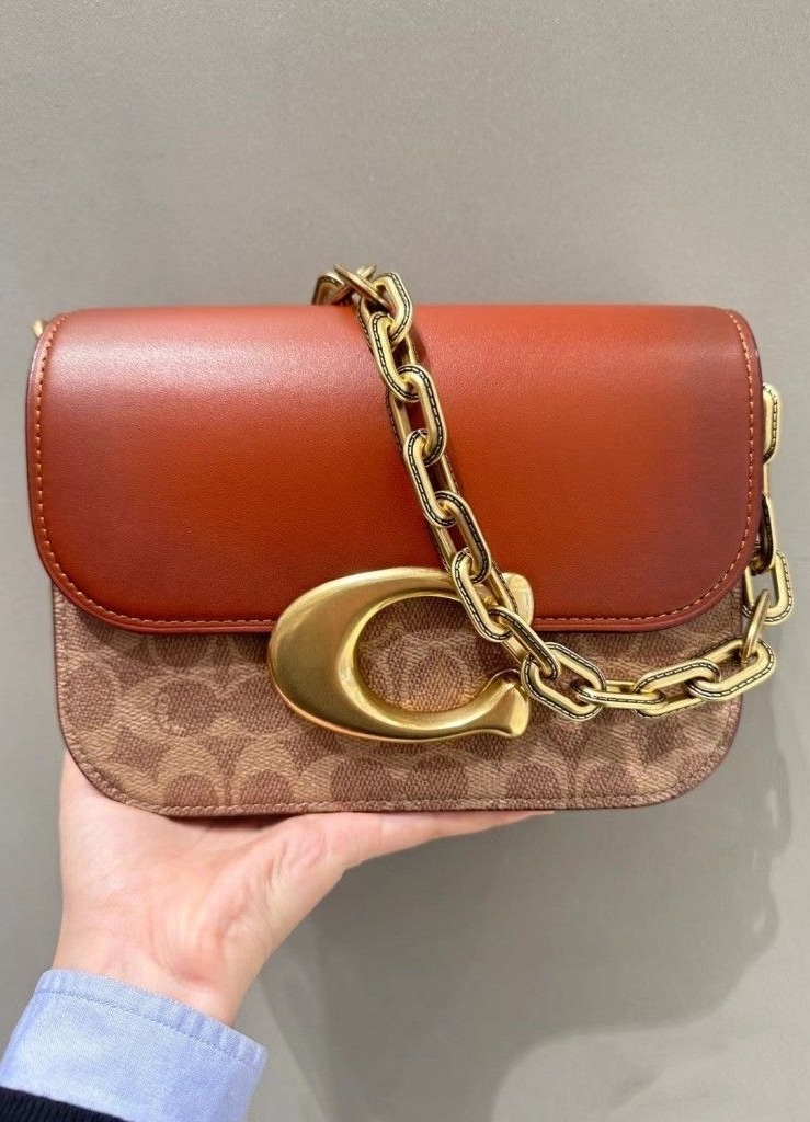 Coach Idol Signature Chain Shoulder Chain Bag, Luxury, Bags & Wallets ...