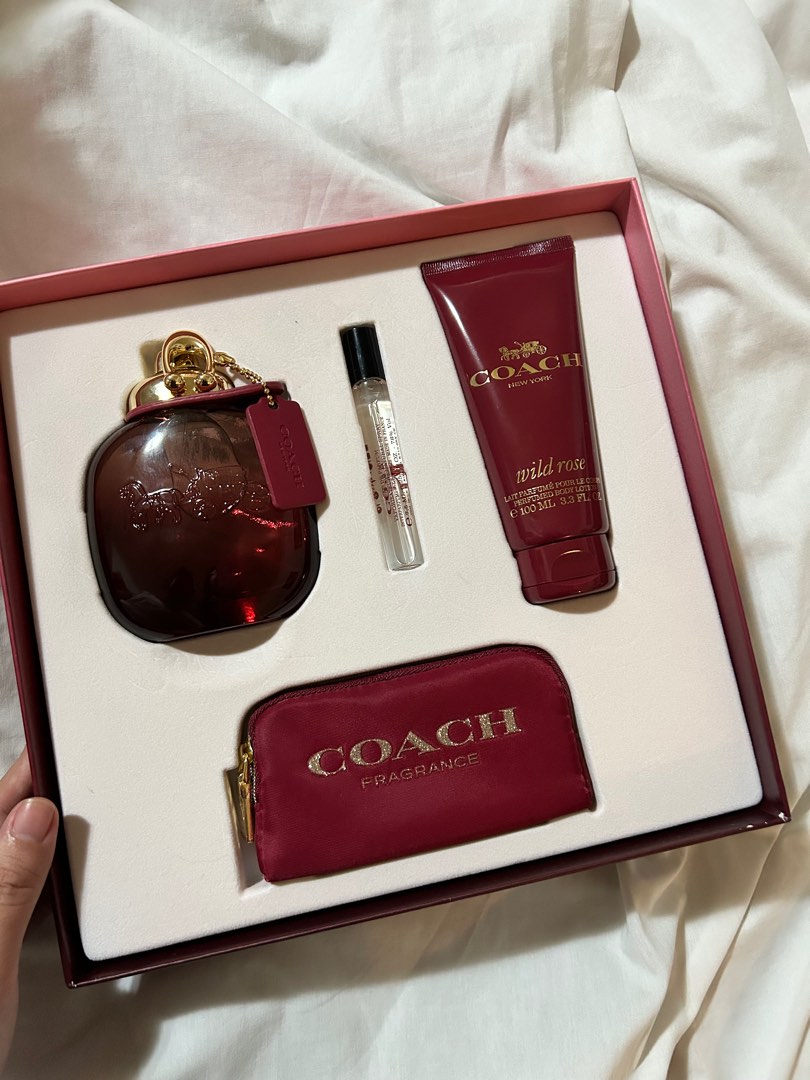 COACH Wild Rose Perfume Gift Set, Beauty & Personal Care, Fragrance
