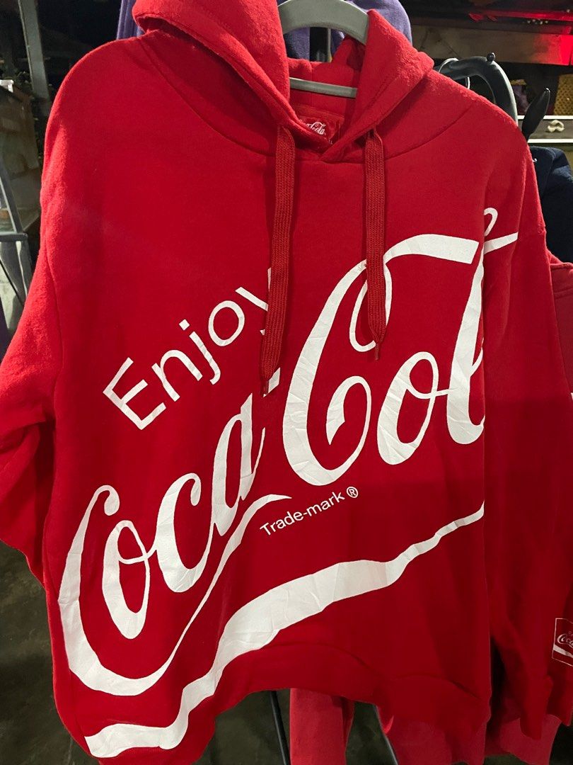 Coca cola hoodie Men s Fashion Tops Sets Hoodies on Carousell