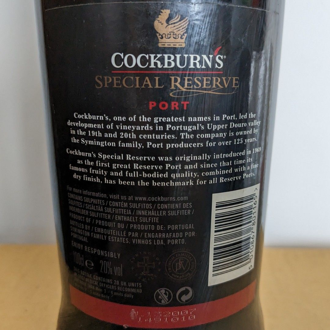 Cocksburn Port Cockburn's Special Reserve Port (750ml), Food & Drinks, Alcoholic ...