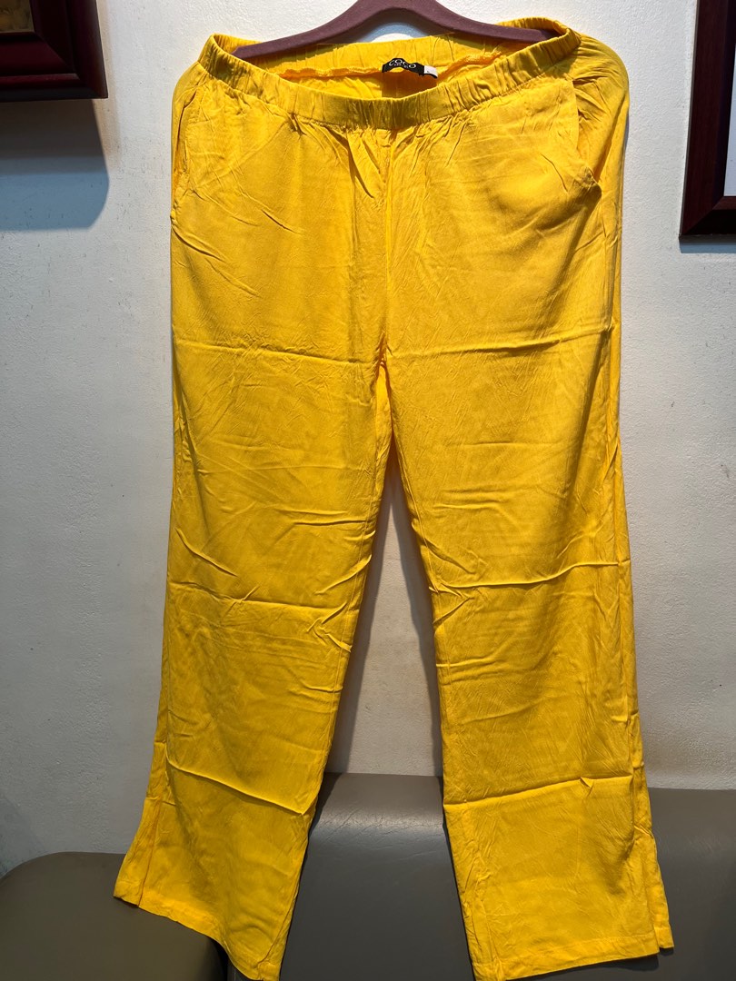 Ombre Linen Pants Yellow main image 1