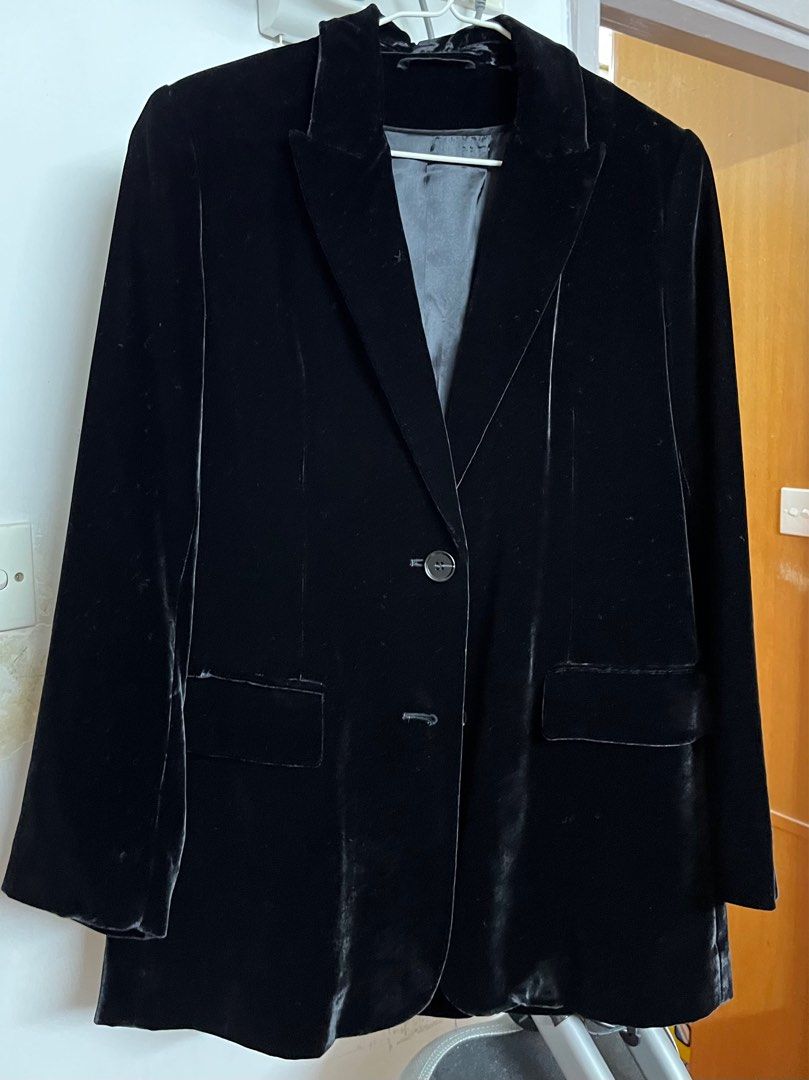 Cos velvet blazer top