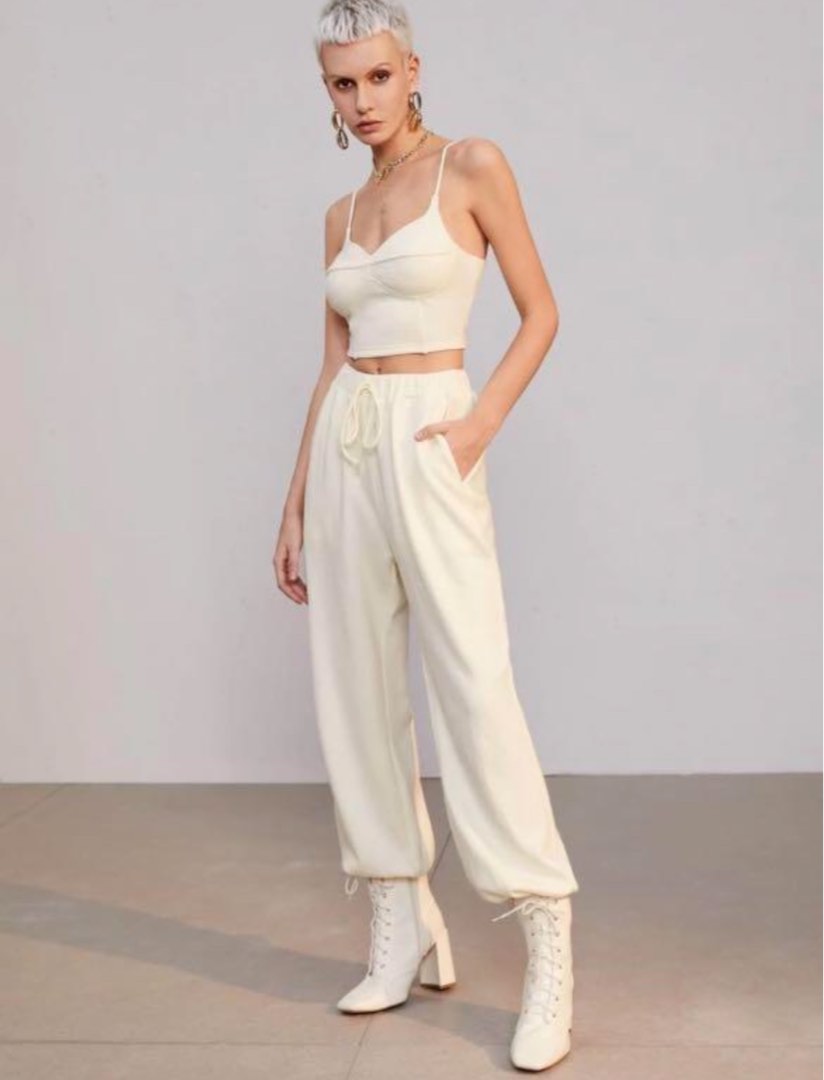 Cream online jogger set
