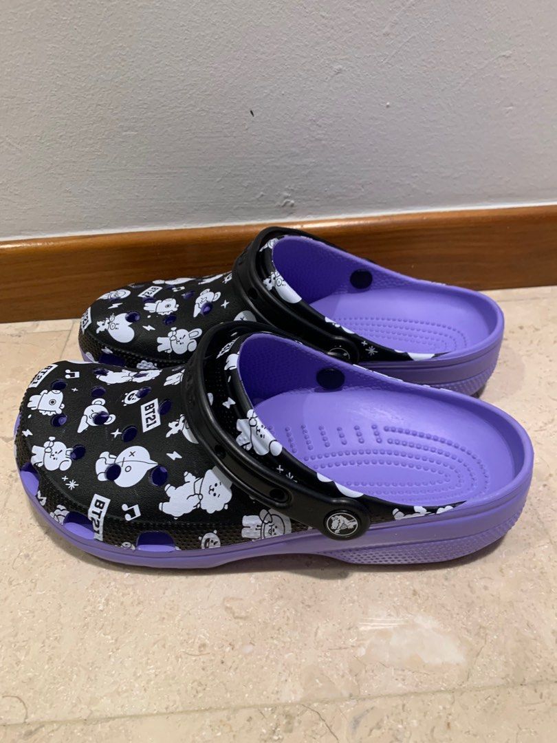 Purple croc flip hotsell flops