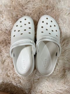 Crocs White Platform Size 6