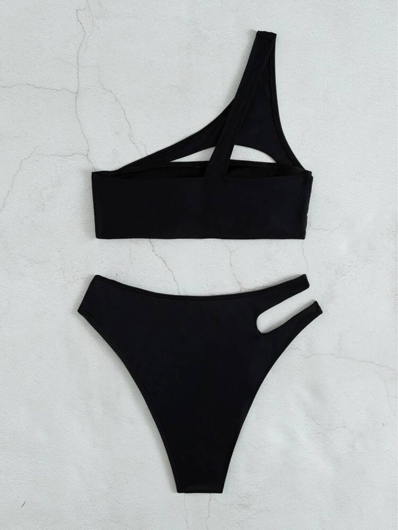 Cut Out One Shoulder Bikini Women s Fashion Swimwear Bikinis