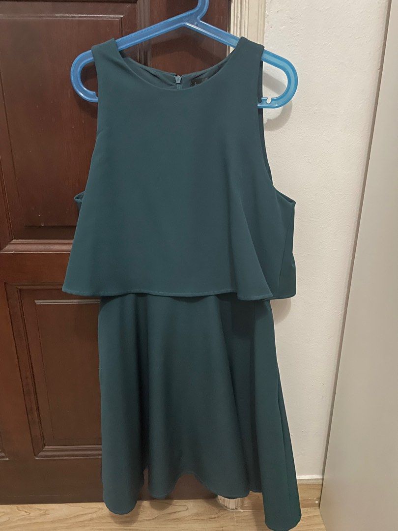Dark Green Office Dress, Women's Fashion, Dresses & Sets, Dresses on