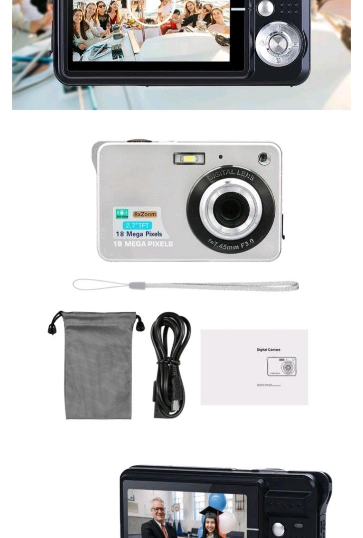 Digital Camera (Category: Cameras) located in Singapore. Submitted by salesnmore (Listing ID 1263979410, Image 3). Description: Simple digital camera for grainy/y2k effect on pictures allow for external Sd card used twice.