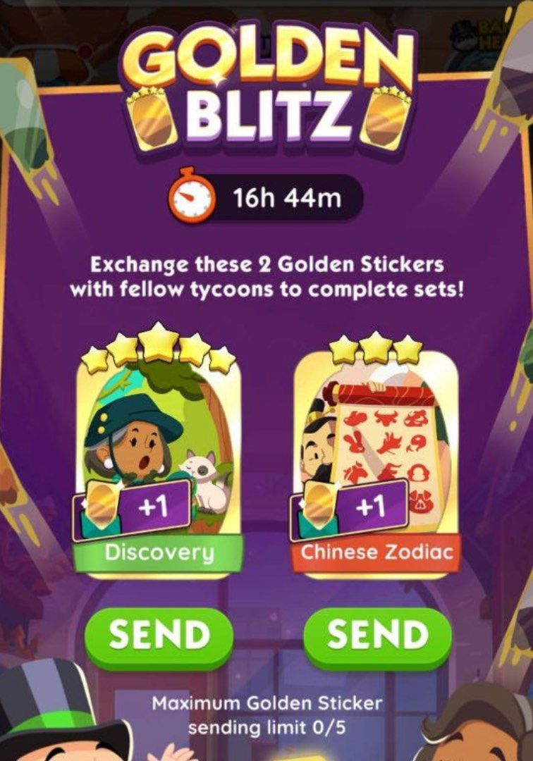 Discovery golden blitz monopoly go, Video Gaming, Video Games, Others