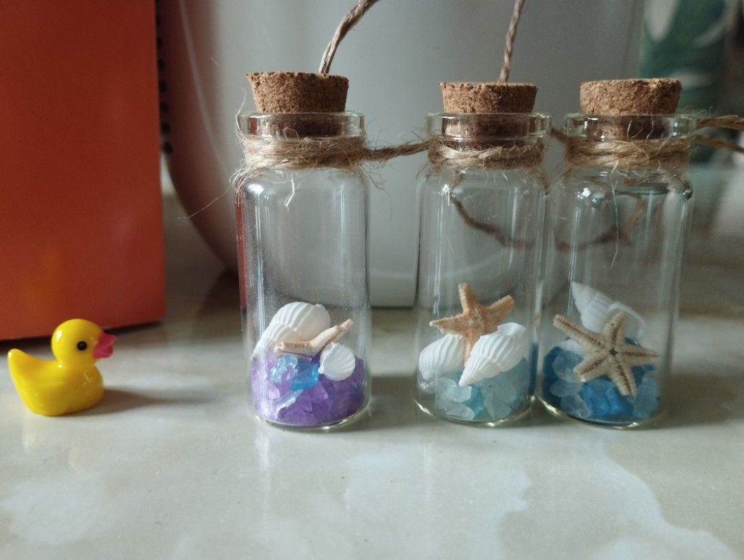 Cute bottle deco keychain Hobbies Toys Stationery Craft