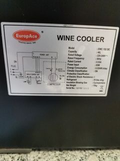 EuropAce 48L wine cooler, DELIVERED