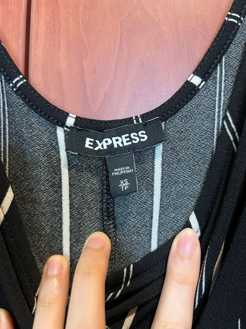 Express black wrap dress sales