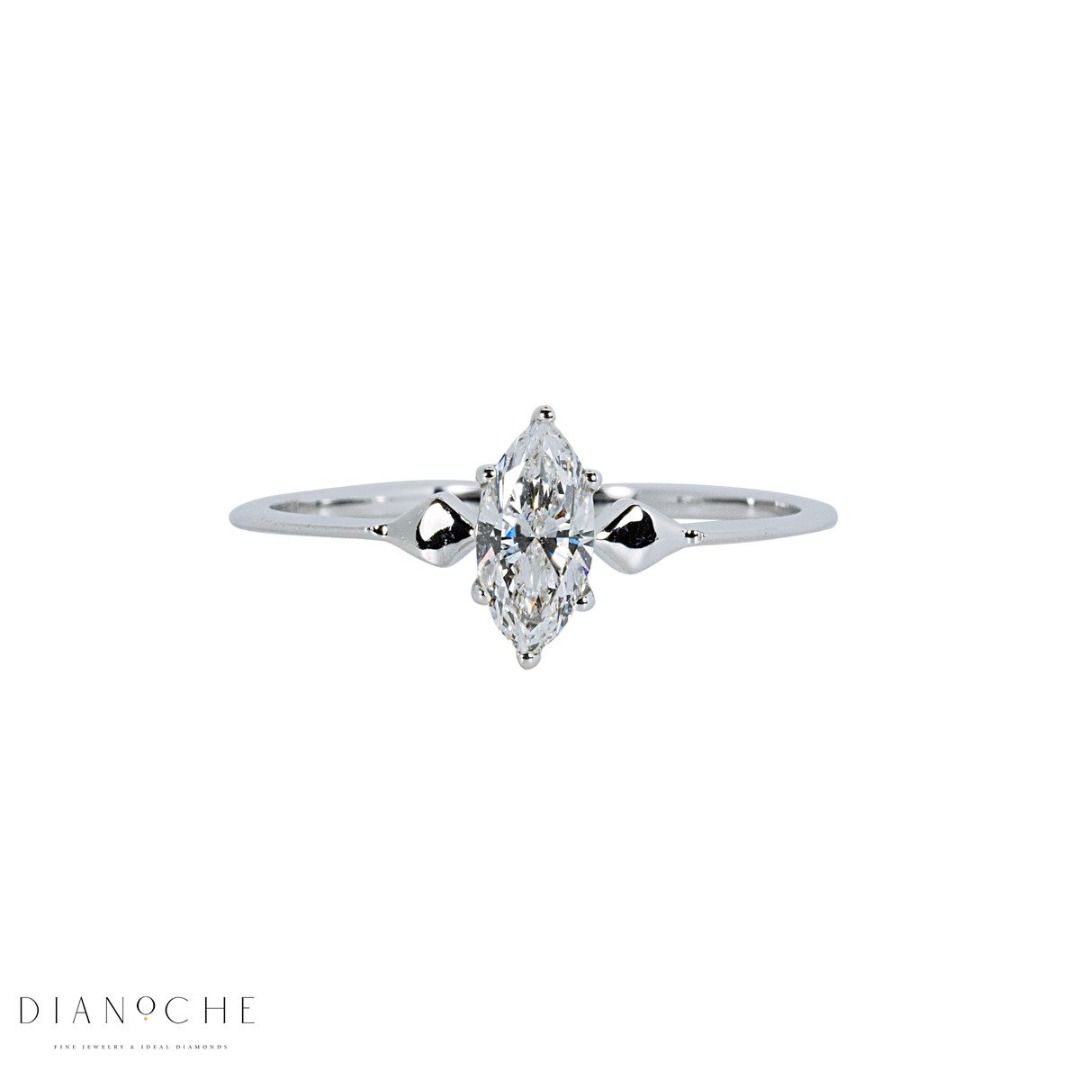 Marquise white gold engagement ring best sale