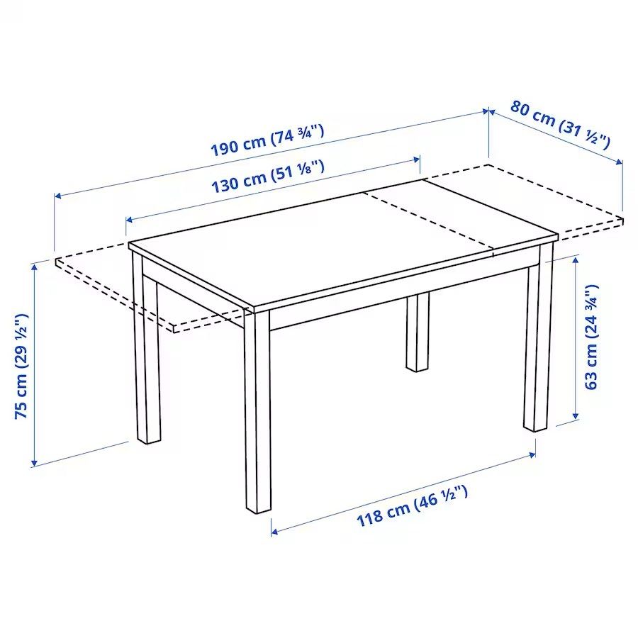Extendable Dining Table (Category: Tables & Sets) located in Singapore. Submitted by estee0210 (Listing ID 1263909339, Image 3). Description: Lightly used extendable Laneberg dining table from ikea. Used about a year, relatively good condition with no major scratches or stains. Also available as a matching bundle with the Ekedalen bench and fröski folding chairs (10pcs). Welcome negotiations. Chat me up for bundle offer! .