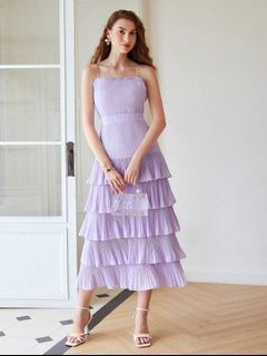 FOR RENT / SALE: Purple Lavender Pleated Midi Dress