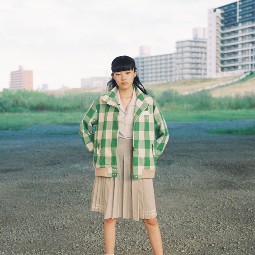 二手FRED PERRY×AKANE UTSUNOMIYA CHECK HARRINGTON JACKET