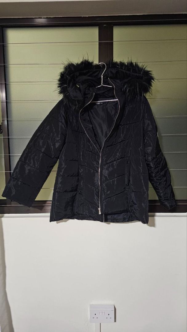 Fuzzy clearance puffer jacket