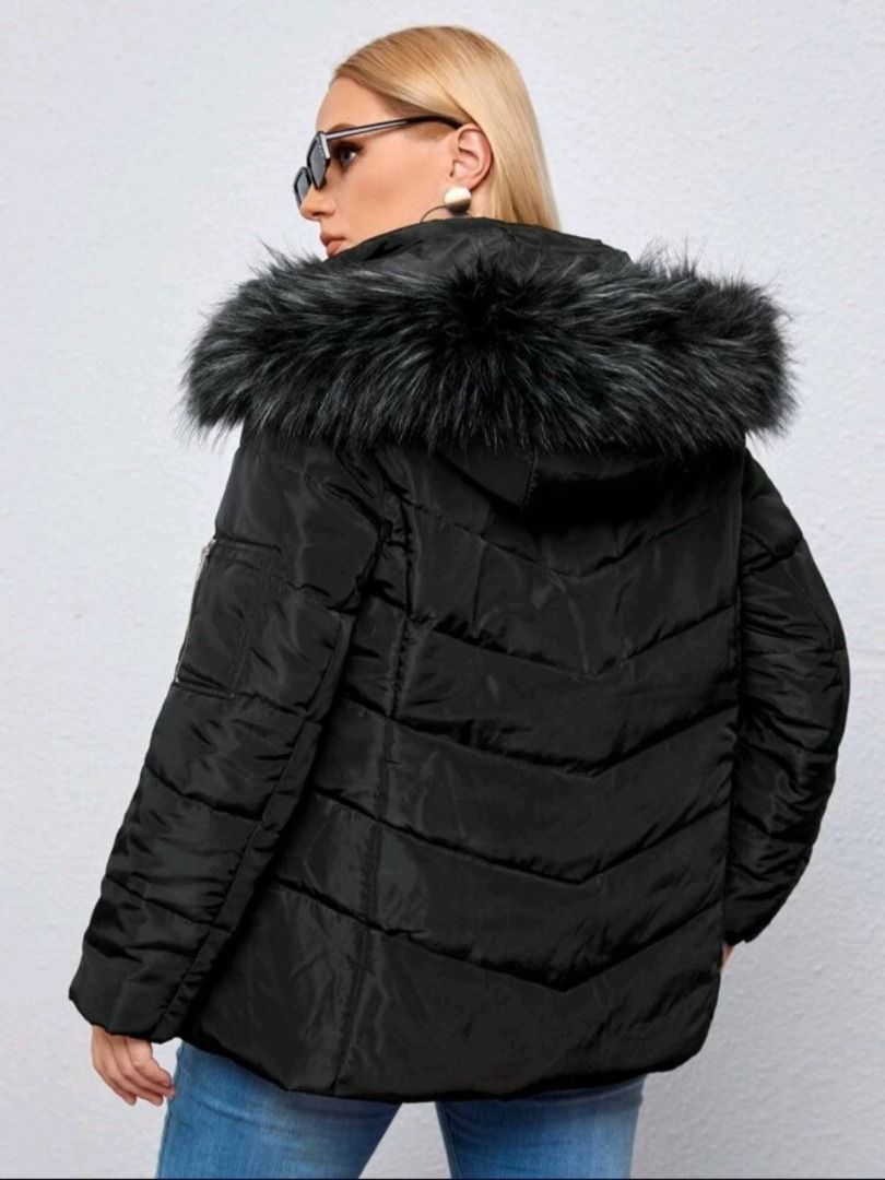 Fuzzy plus size best sale jacket