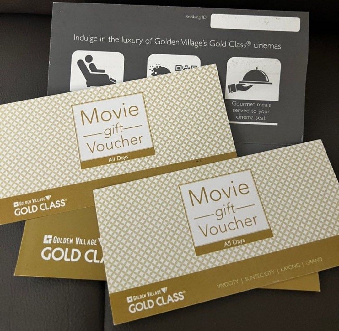 Golden Village Gold Class, Tickets & Vouchers, Vouchers on Carousell