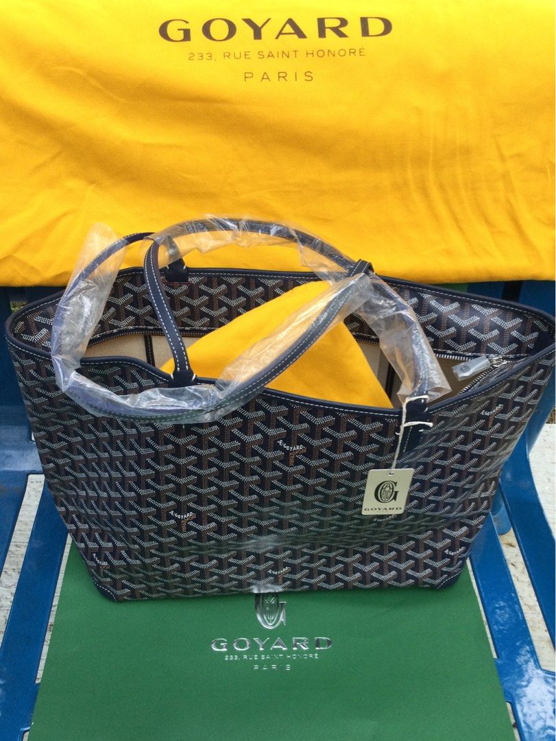 BN Goyard Artois MM Navy, Luxury, Bags & Wallets on Carousell