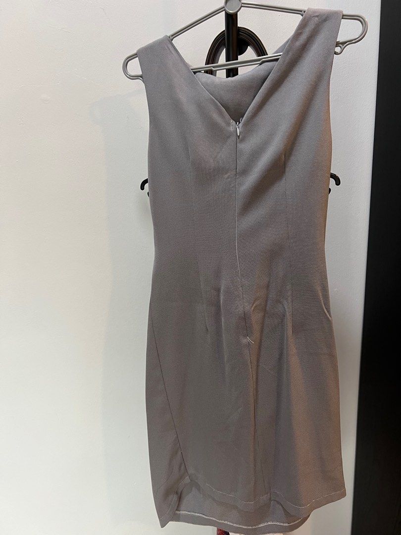 Grey office dress, Women's Fashion, Dresses & Sets, Dresses on Carousell