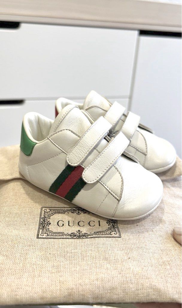 White gucci baby shoes clearance