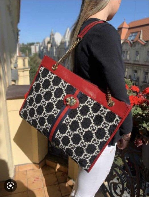 Gucci rajah tweed tote best sale