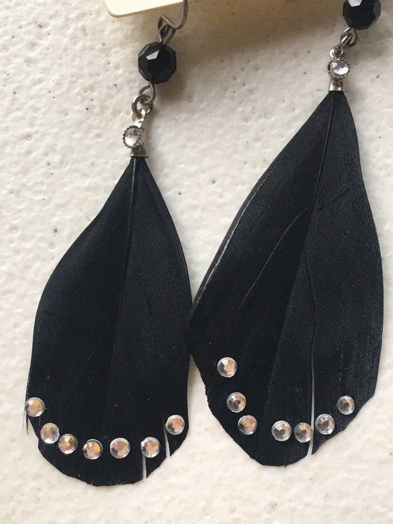 Long feather discount earrings forever 21