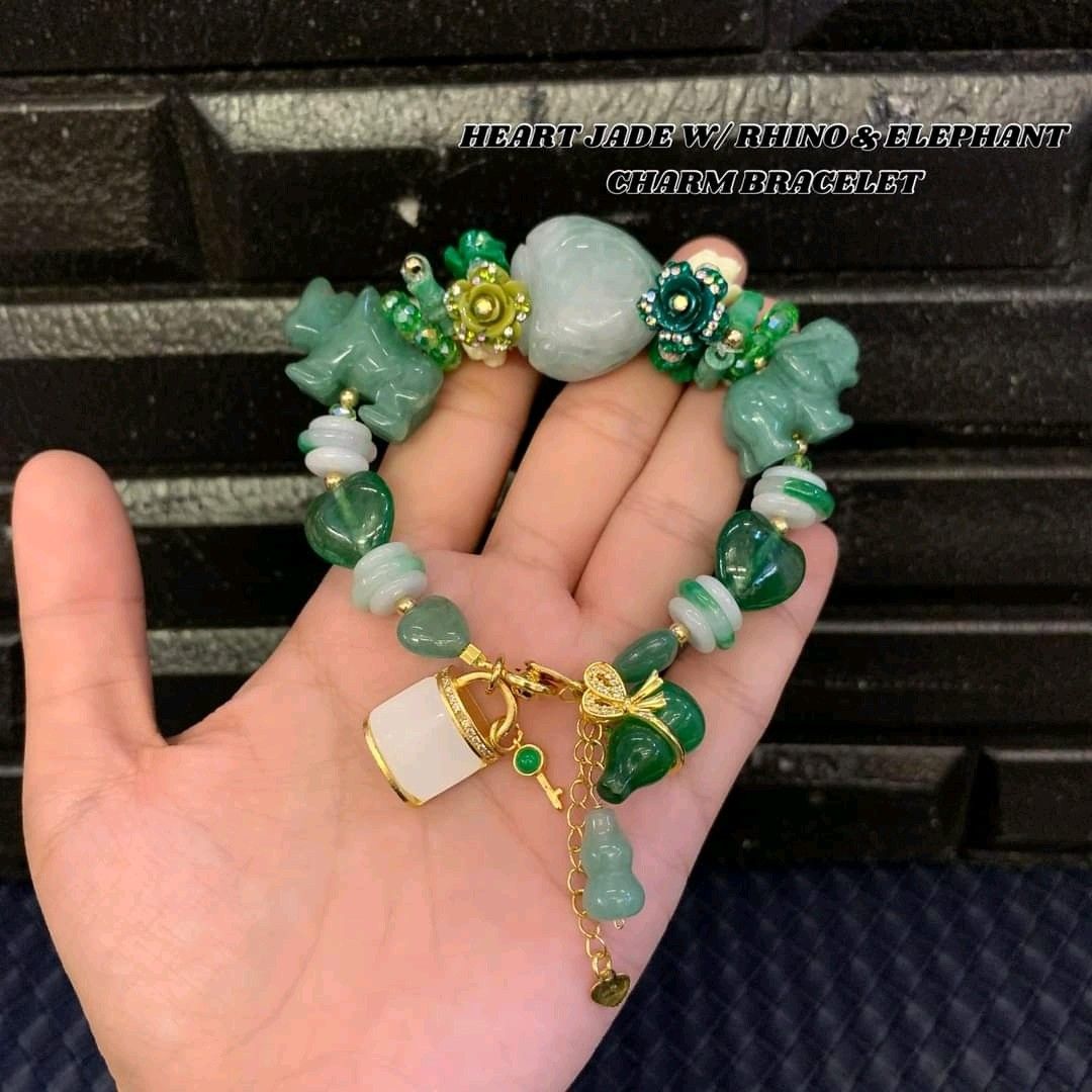 Jade elephant bracelet hot sale