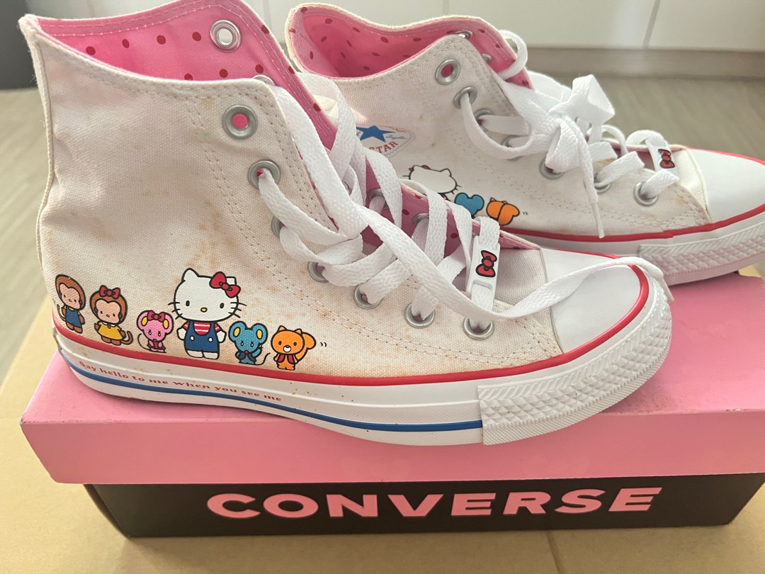 Hello Kitty X Converse HI Women s Fashion Footwear Sneakers on