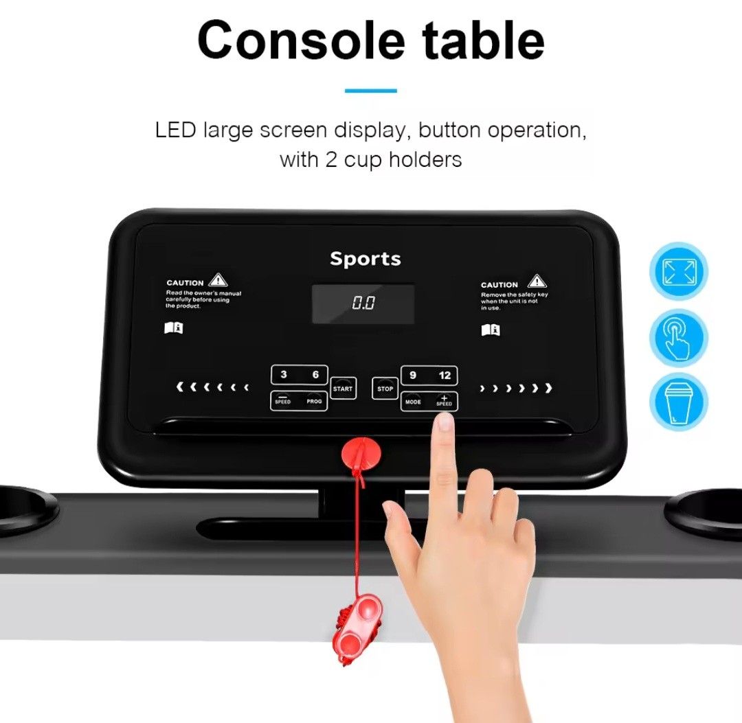 High Performance Foldable Treadmill Smart Running Walking Machine Home ...