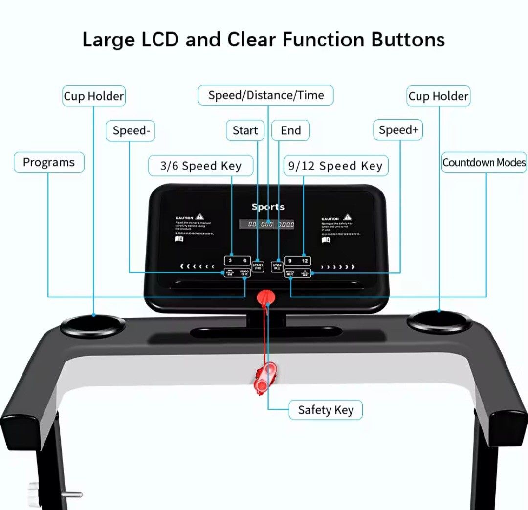 High Performance Foldable Treadmill Smart Running Walking Machine Home ...