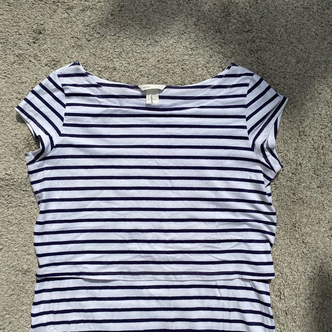 H&M Stripe Pregnant Blouse (Category: Blouses) located in Olongapo. Submitted by kenneeeyy (Listing ID 1263975417, Image 2). Description: Pang preggy Galing US.