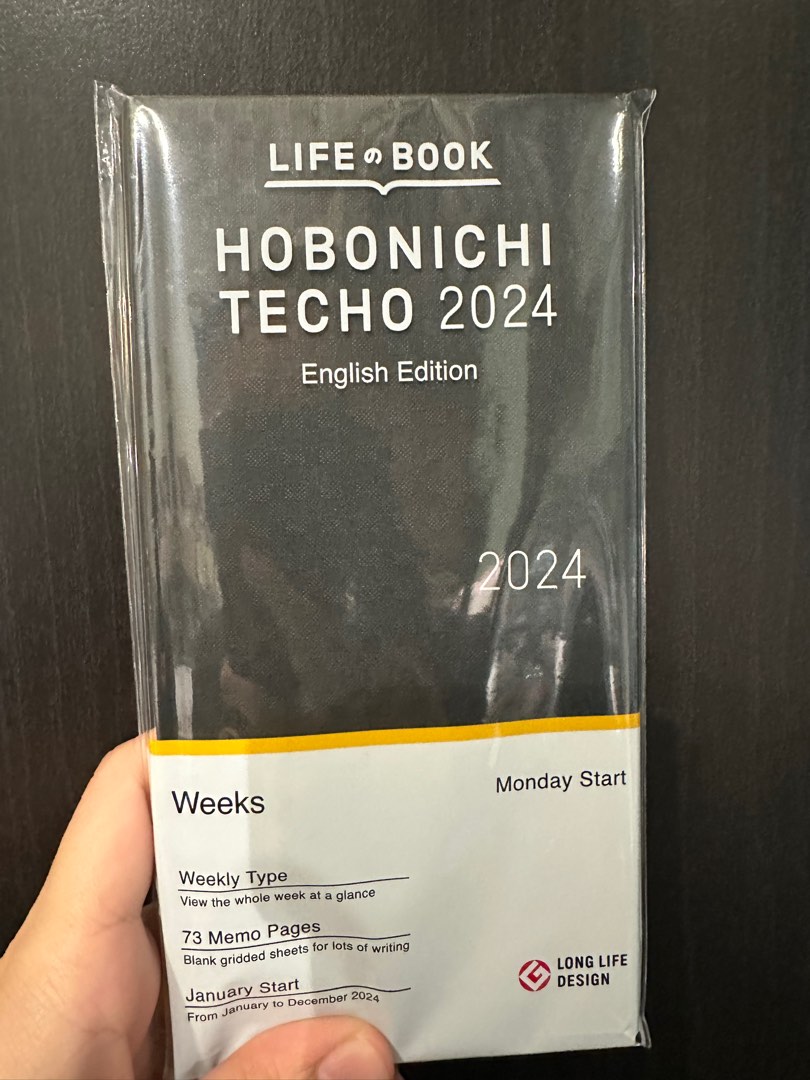 Hobonichi Weeks 2024 Black Gingham, English Edition, Hobbies & Toys