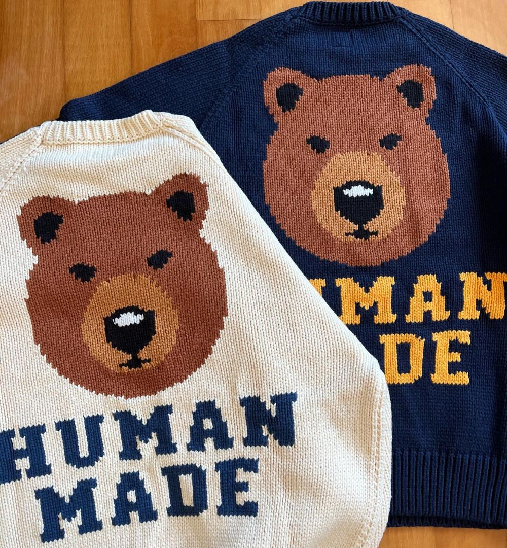 Human Made Bear Raglan Knit Sweater 針織毛衣冷衫棕熊仔, 女裝, 外套 