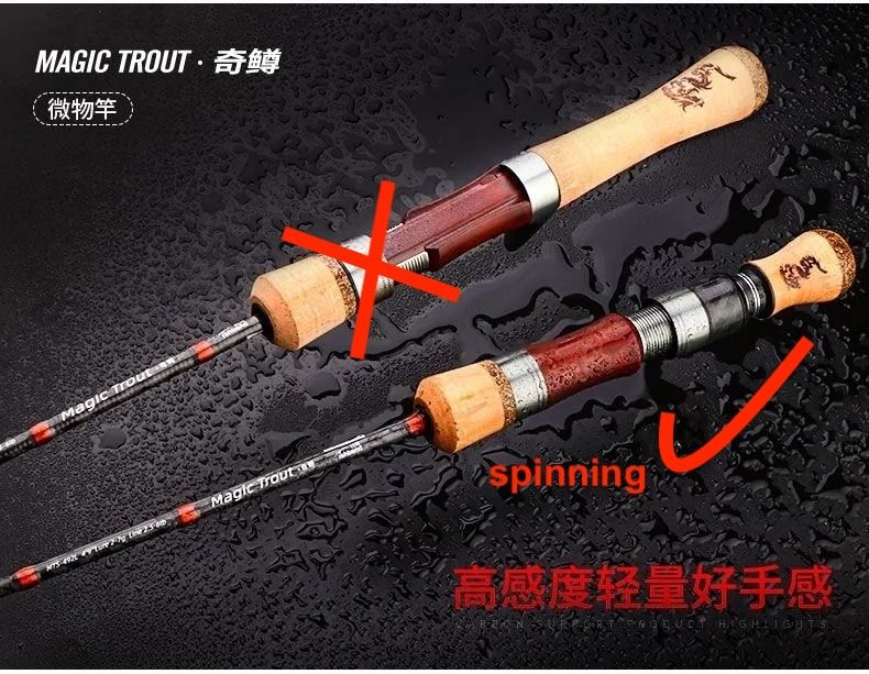 iFishband Magic Trout Fishing Rod (spinning / 4-pc travel), Sports