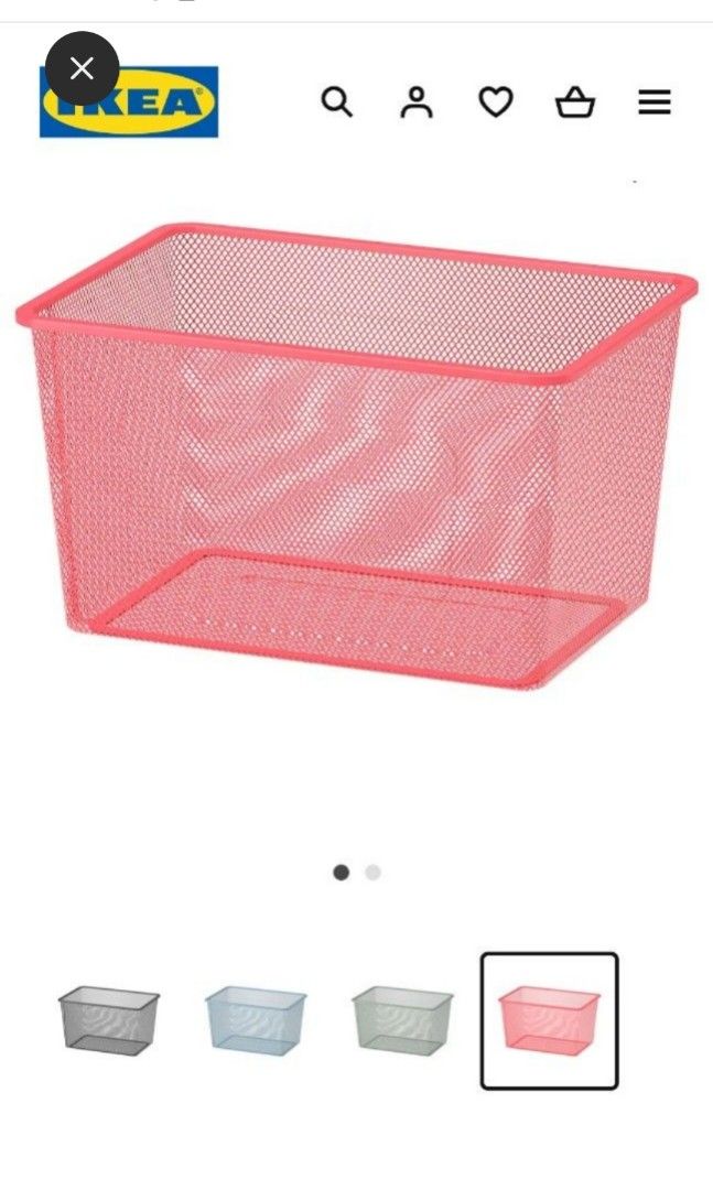 Ikea steel mesh box, Furniture & Home Living, Home Improvement & Organisation, Storage Boxes