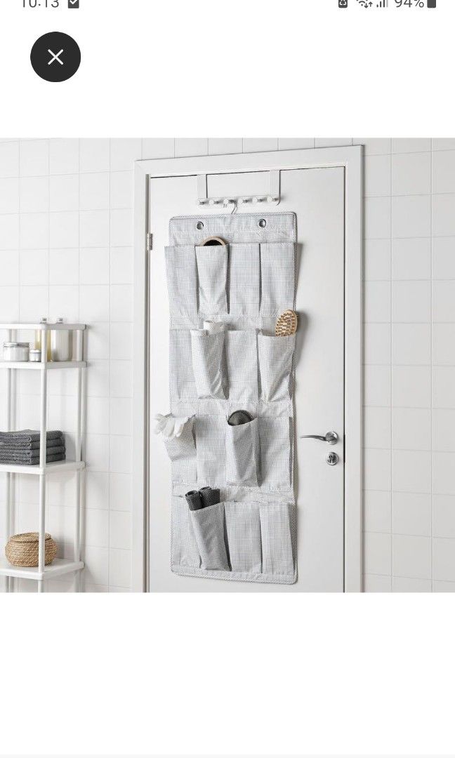 IKEA STUK organizer 16 pocket door wardrobe hanging scarf belt accessories jewelry