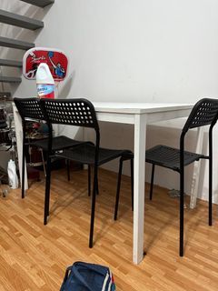 IKEA Vangsta extendable table + Adde chairs