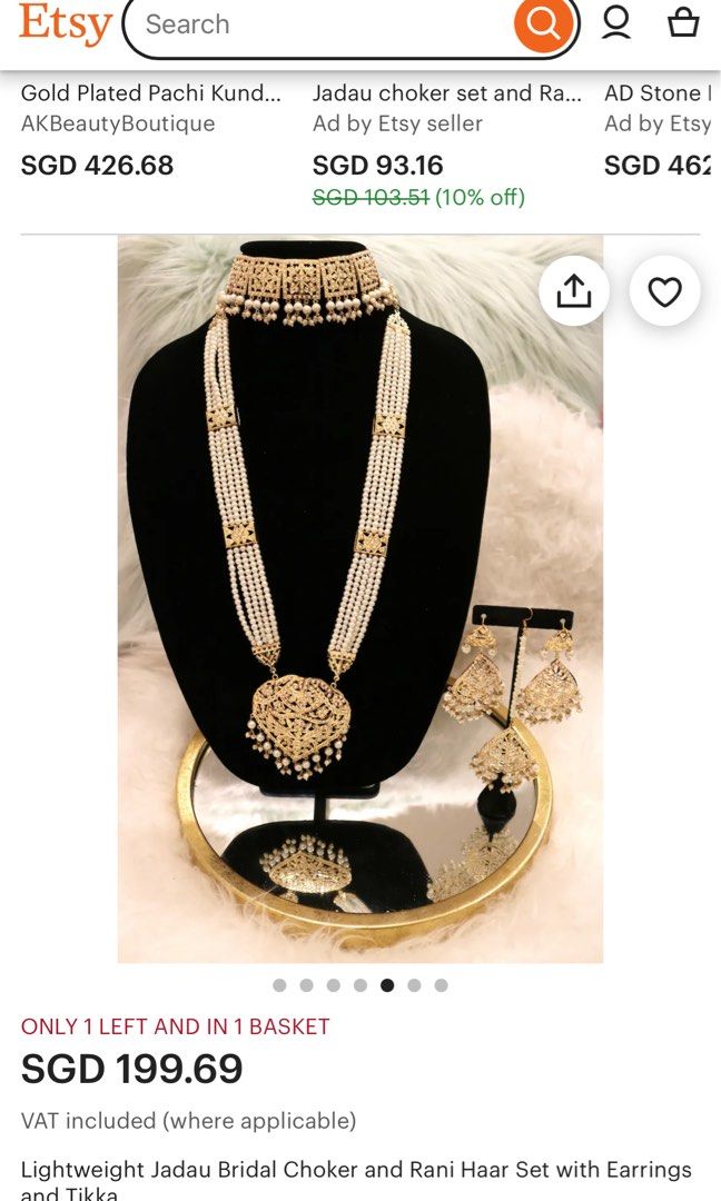 Pakistani shop jadau sets
