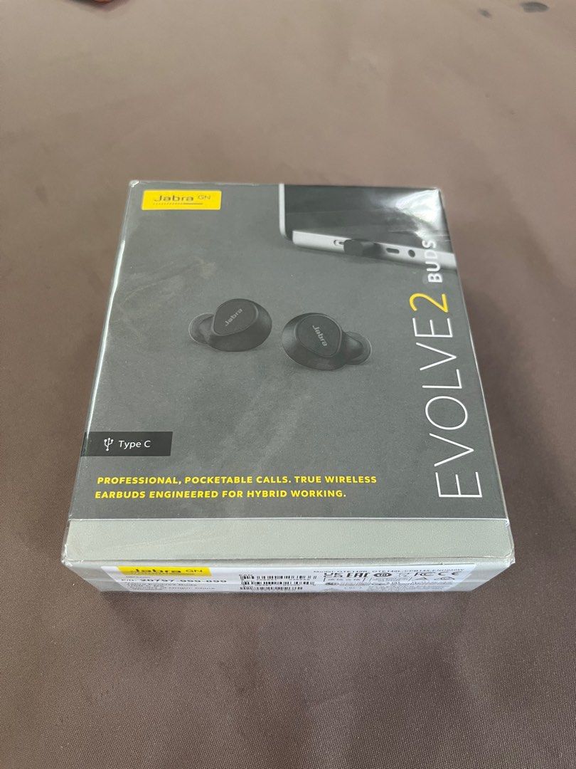 Jabra】Evolve2 Buds商務會議多點藍牙真無線耳機, 耳機及錄音音訊設備