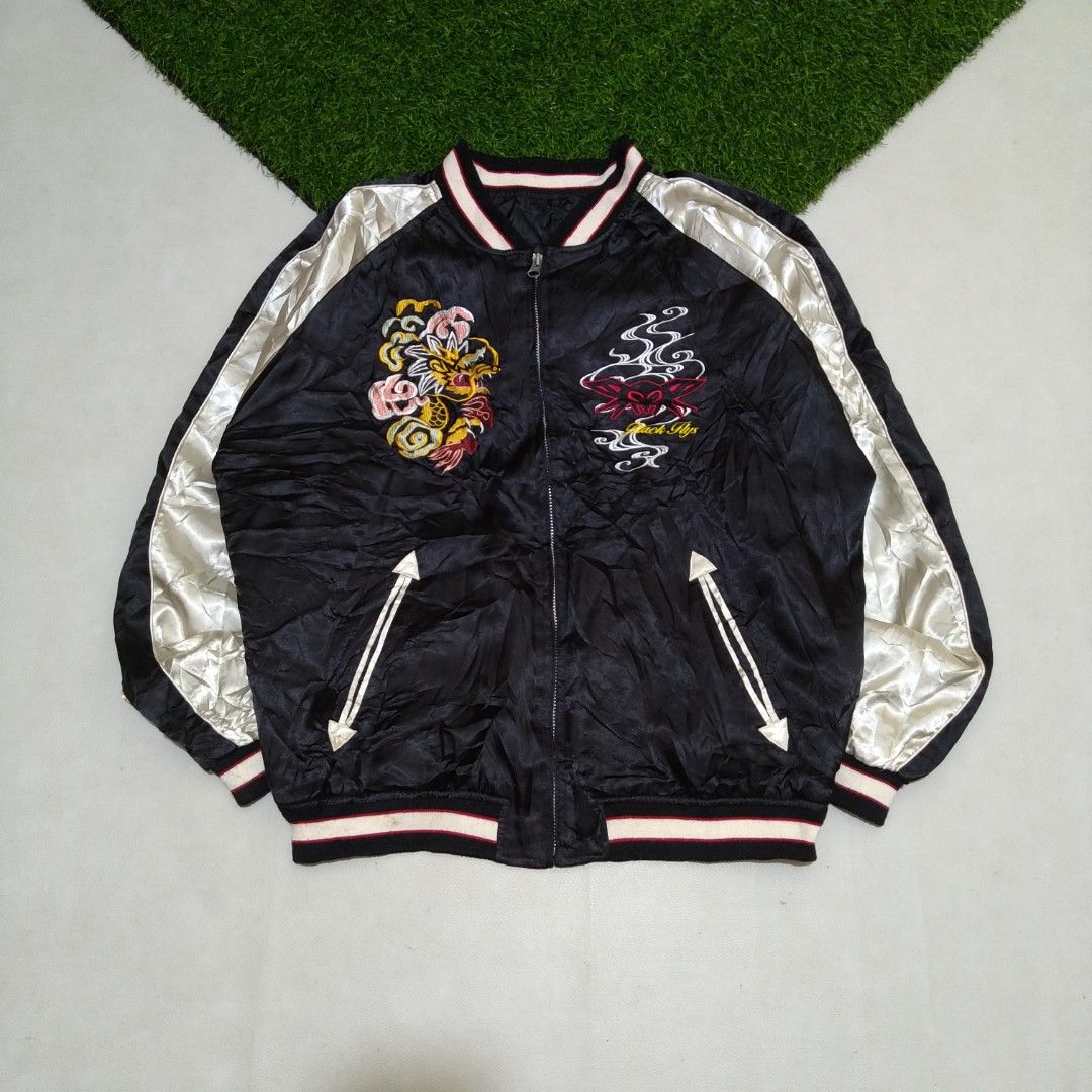 00s sukajan bi-color big size dragon y2k Evangelion nishiki