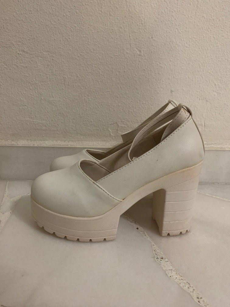 Jeffrey Campbell inspired White Heels Women s Fashion Footwear