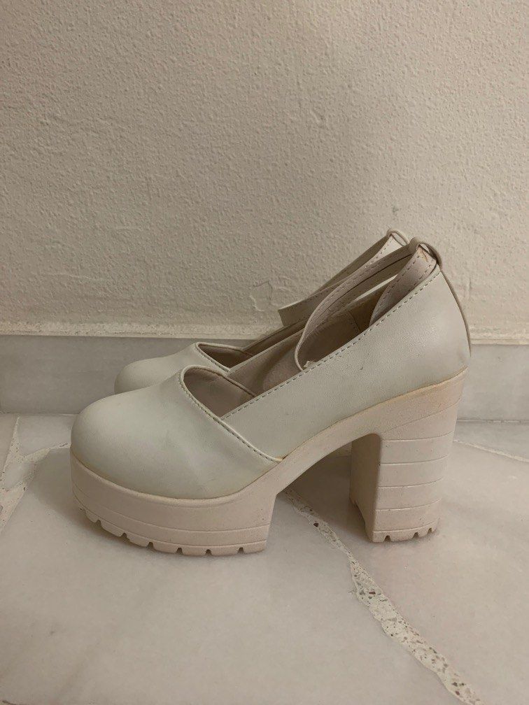 Jeffrey campbell white sale heels