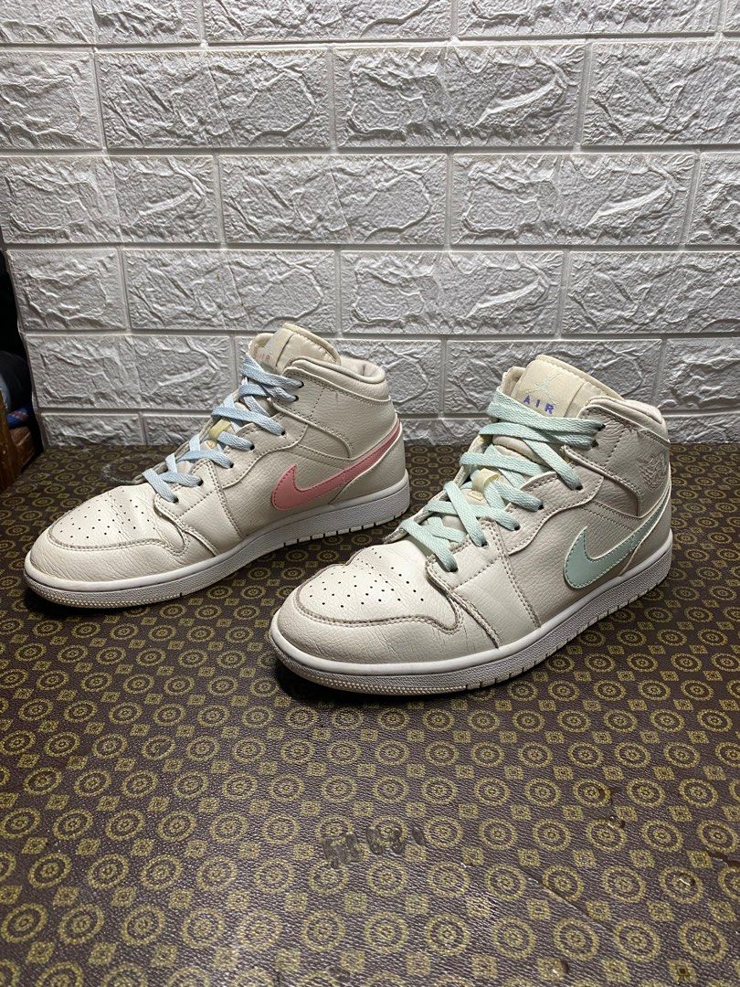 Jordan 1 Mid Multi Color Swoosh Phantom