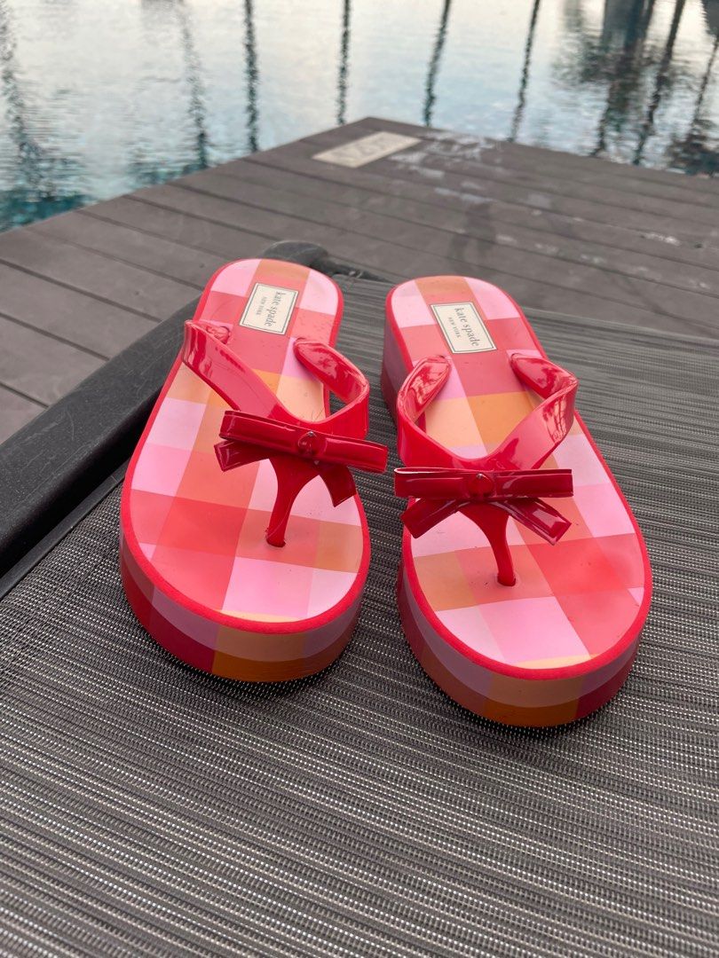 Kate spade pink deals bow flip flops