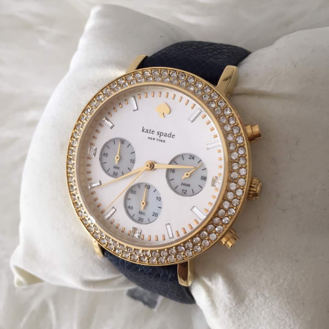 11.11 SALE Kate Spade Metro Grand Crystal Watch 1YRU0655